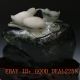 100 Natural Dushan Jade Hand - Carved Two Chicks Statue Other photo 6