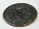 Antique Brass & Copper Button Stamped One Piece Construction Man & Trumpet Buttons photo 1