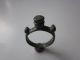 Top - Ancient Roman Period Bronze Ring.  A Very Rare Form Roman photo 3