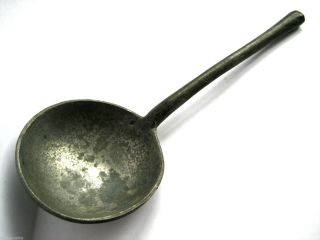 Circa.  1580 A.  D British Found Tudor Period Pewter Slip Top Spoon.  Vf State photo