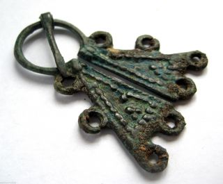 Rare C.  800 - 900 A.  D British Found Viking Period Bronze Omega Type Ring Brooch photo