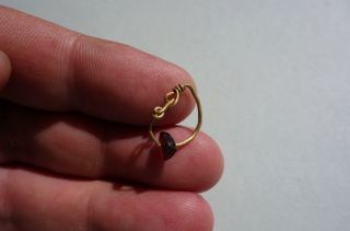 23 - 24k Gold Ancient Roman Jewelry,  Garnet Earring Or Pendant photo