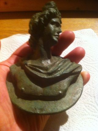 Ancient Roman Bronze Bust Applique photo