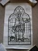 Goddard & Gibbs Stained Glass Window Design Cartoon - Saint Matthew - 1983 1900-1940 photo 1