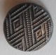 18th Century,  Repoussé,  Wood Back Tin Button With Catgut Shank,  Diamond Design Buttons photo 1