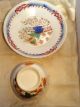 Antique English Pearlware Pottery Handless Tea Cup & Saucer Garden Scene C1820 Cups & Saucers photo 4