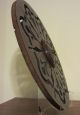 Stunning Artistic Circular Wood Piece From Antique Organ Top,  Walnut? Repurpose Carved Figures photo 2