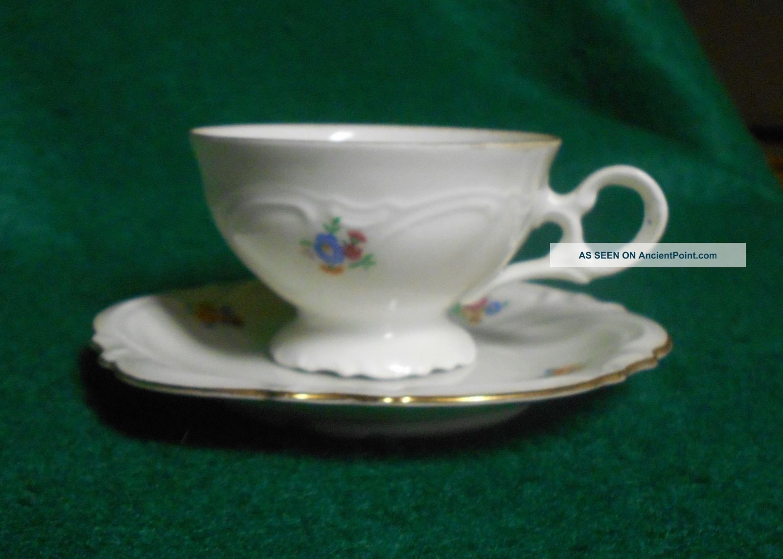 Imperial Germany Porzellan Us Zone 3 Tea Cup And Saucer,  Floral Decor Cups & Saucers photo