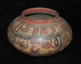 Ancient Nicoya - Vallejo Polychrome Pottery Effigy Face Bowl - Costa Rica 8 