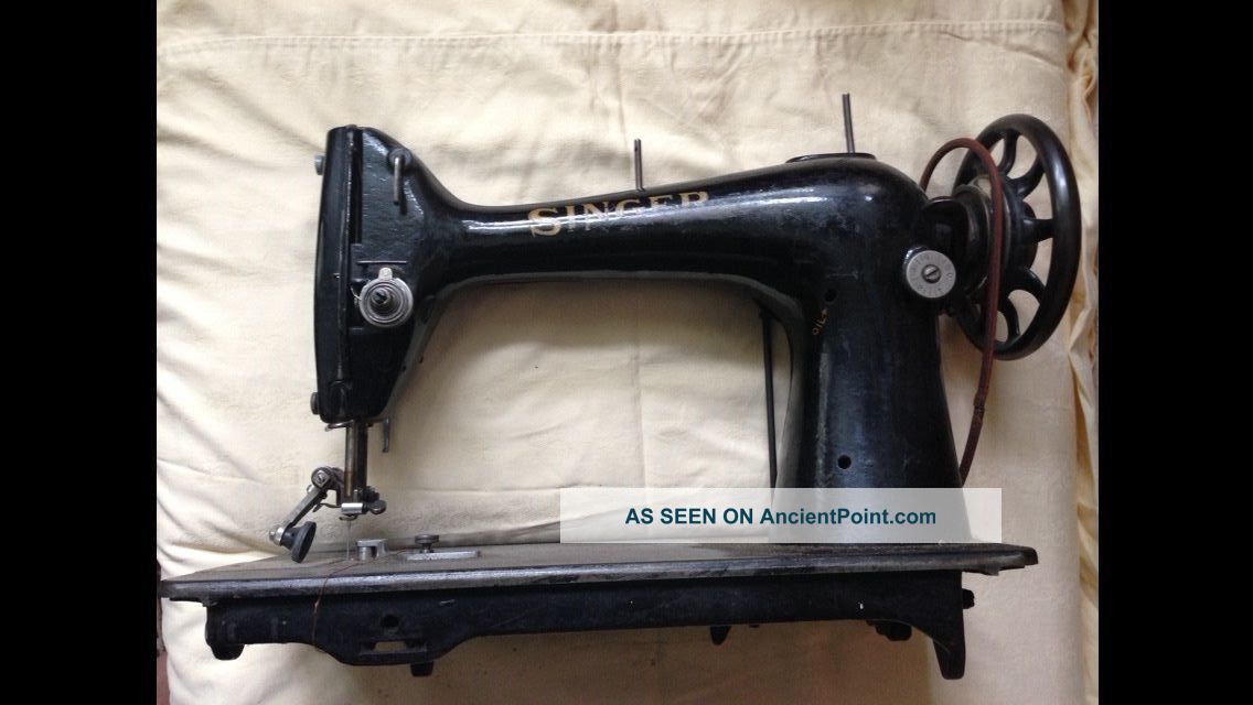 Antique Singer Sewing Machine From A Leather Glovemaker Family Sewing Machines photo