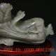 100 Natural Hetian Jade Hand - Carved Chinese Cabbage Statue Other photo 3