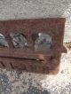 Antique Victorian Cast Iron Stove Door Shabby Fleur De Lis Steampunk Mail Slot Stoves photo 2