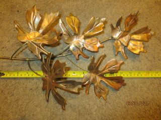 Vintage Metal Maple Leaf Handmade Copper And Brass Wall Art Sculpture photo