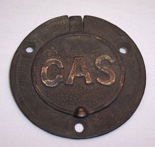 Rare Antique Brass/bronze Gas Valve/stop Cock Floor Cover Victorian/edwardian photo
