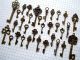66 Brass Skeleton Keys Old Vintage Feel Wedding Heart Beads Lock Steampunk Dm6 Locks & Keys photo 3