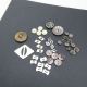 Antique White And Grey Shell Buttons And Metal Buttons Buttons photo 1