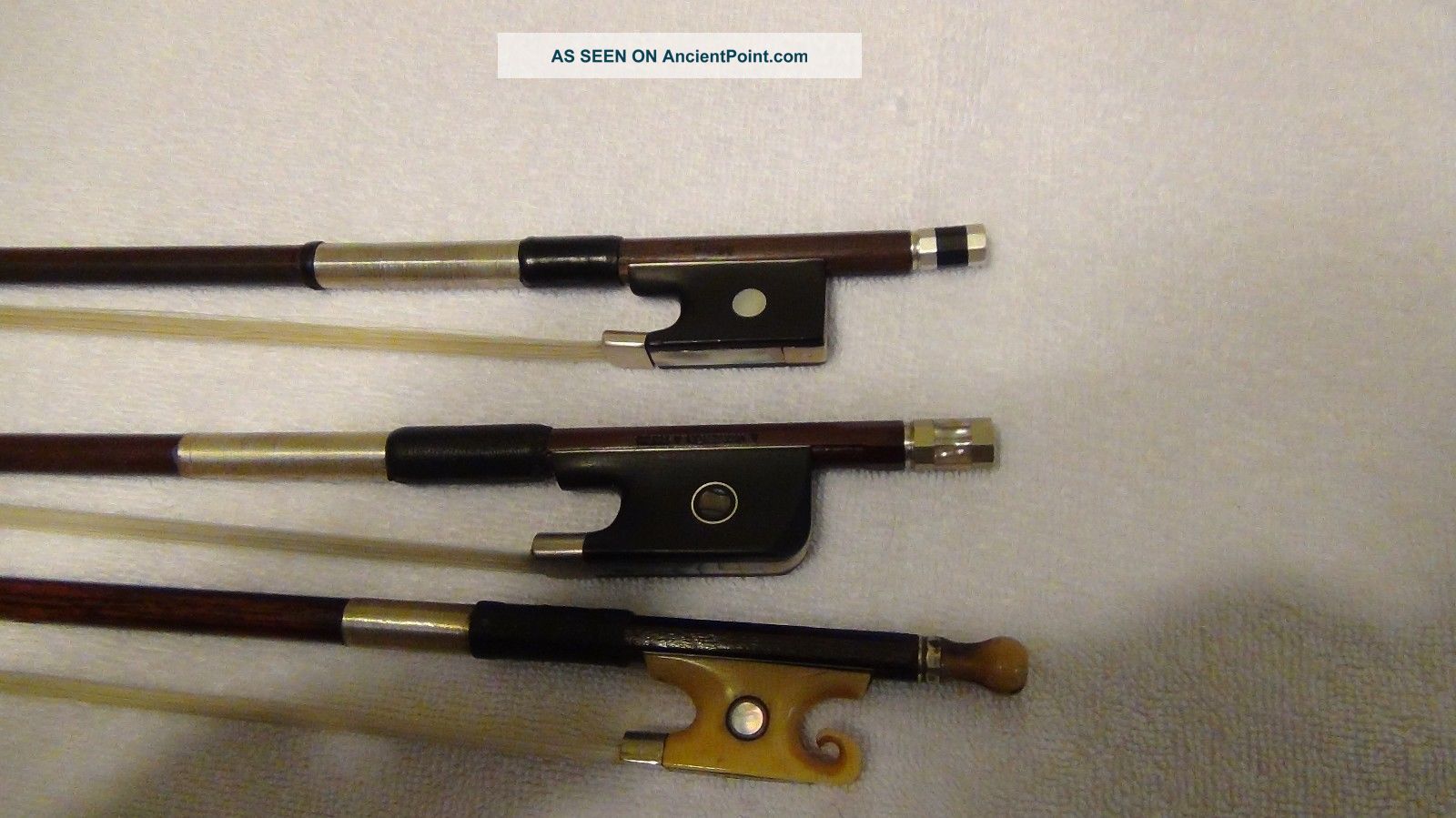 Violin & Cello Bows,  (3) J.  Maire,  Vigneron A,  German Made String photo
