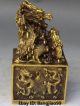 Chinese Bronze Fengshui Nine 9 Dragon Dragons Ball Seal Stamper Print Sculpture Other photo 2