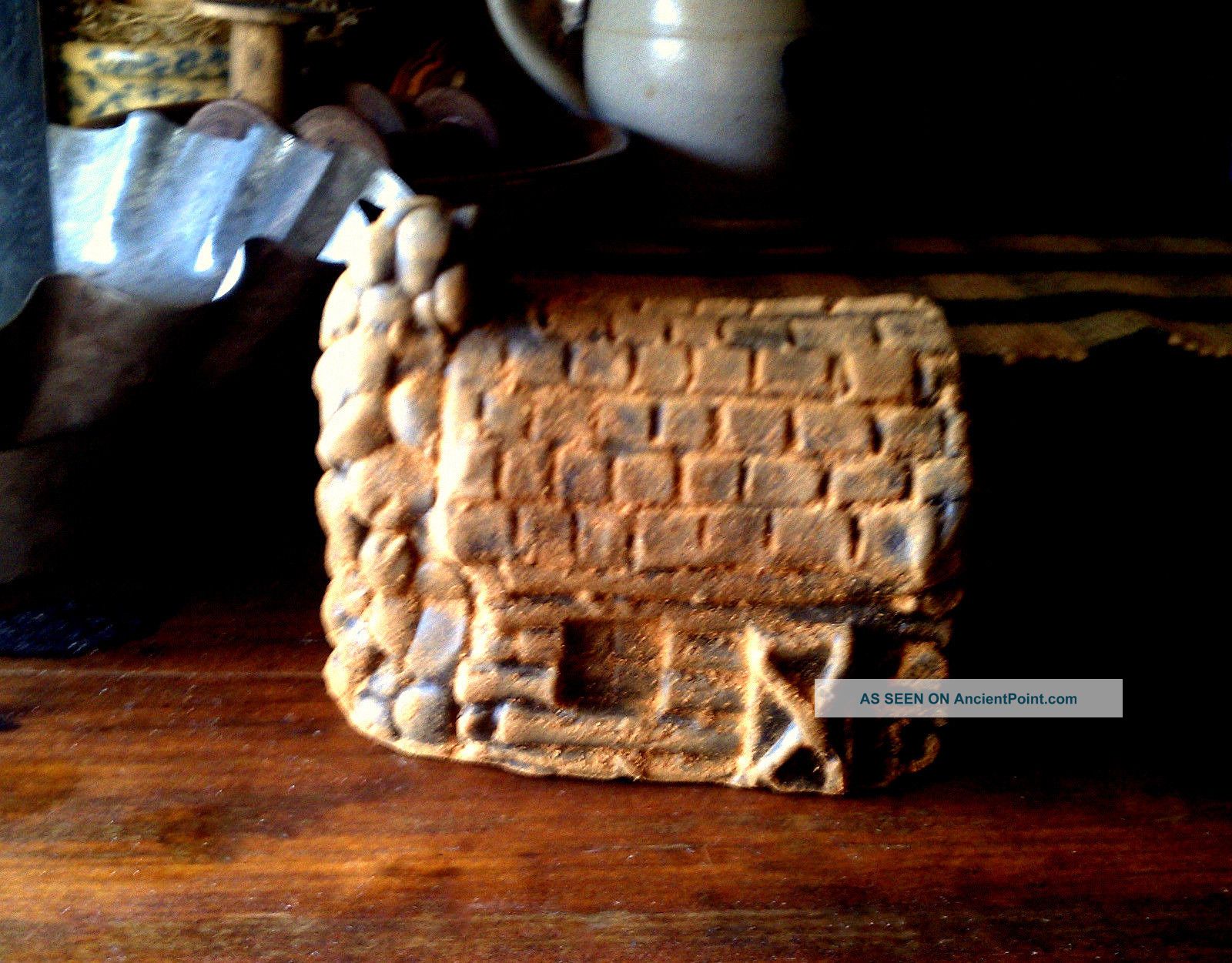 Primitive Homestead Blackened Beeswax Spiced Log Cabin House Ornie Ornament Primitives photo