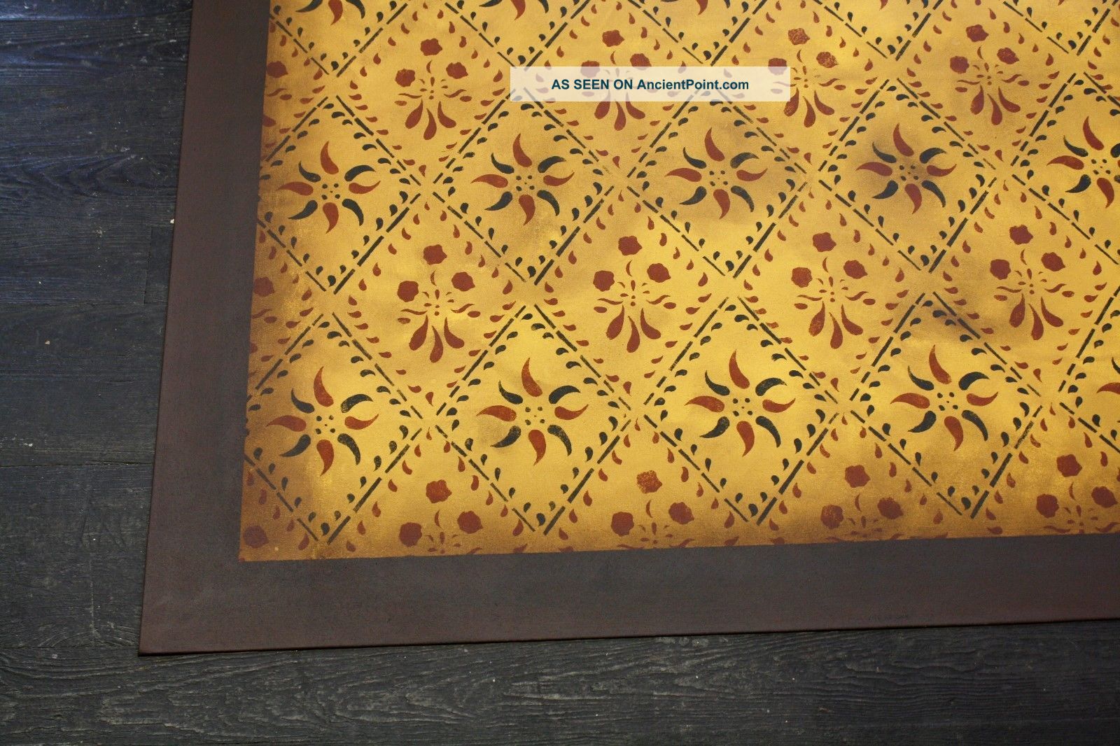 Primitive,  4 ' X6 ' Floorcloth.  Expertly Hand - Crafted At A Great Price Primitives photo