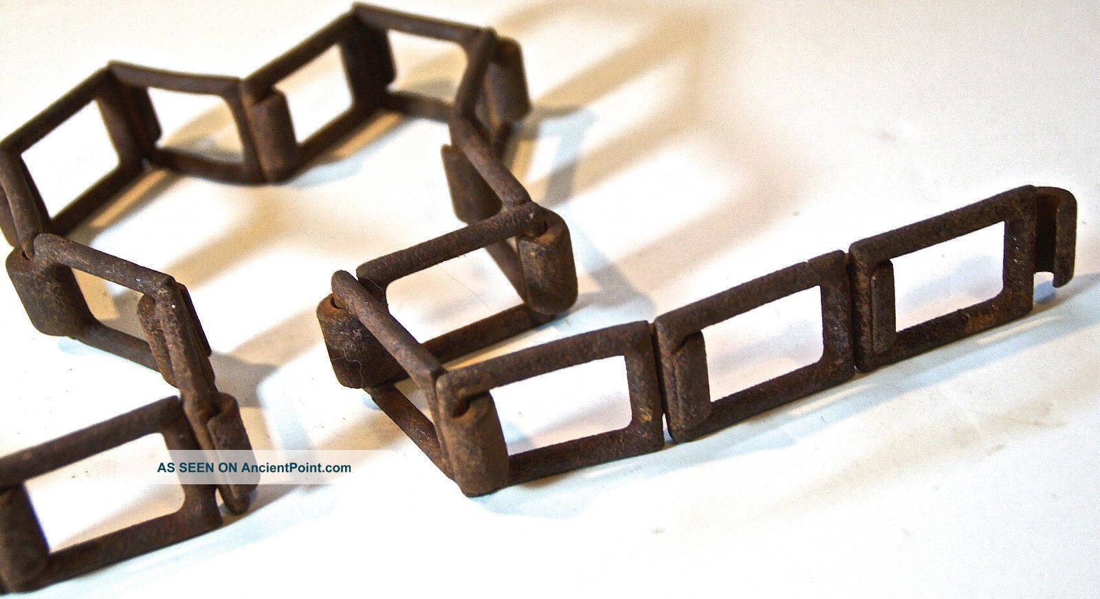 Rare Iron Chain Link Barm Farm Rustic Industrial Rustic Antique Vtg Old Art Primitives photo