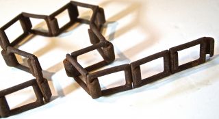 Rare Iron Chain Link Barm Farm Rustic Industrial Rustic Antique Vtg Old Art photo