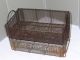 2 Vintage 1950s Heavy Duty Steel Wire Industrial Baskets/totes Distressed Metal Other photo 1
