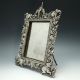 Very Fine Heavy Quality Antique Indian Silver Photo Picture Frame Elephants Bowls photo 2