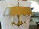 Fabulous Vintage French Italy Mustard Tole Chandelier 5 Lights Chandeliers, Fixtures, Sconces photo 6