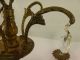 Vintage Petite Brass & Crystal Chandelier 5 Arm Ornate Ceiling Fixture Spain Chandeliers, Fixtures, Sconces photo 4