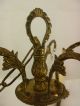 Vintage Petite Brass & Crystal Chandelier 5 Arm Ornate Ceiling Fixture Spain Chandeliers, Fixtures, Sconces photo 5
