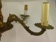 Vintage Petite Brass & Crystal Chandelier 5 Arm Ornate Ceiling Fixture Spain Chandeliers, Fixtures, Sconces photo 7