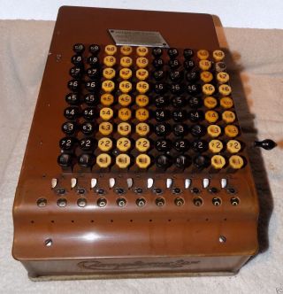 Antique Vintage 1920s Felt & Tarrant Mfg.  Comptometer Adding Machine photo