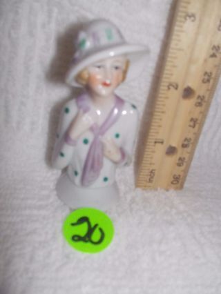 Vintage Porcelain Half Doll For Pin Cushions 20 photo