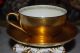 Wonderful Old Gold Painted Art Deco Style Hp Trim Coffee / Tea Cup And Saucer 6 Cups & Saucers photo 2