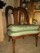 Antique French Chairs Cane Back Inlaid Walnut Pair Heart 1900-1950 photo 11