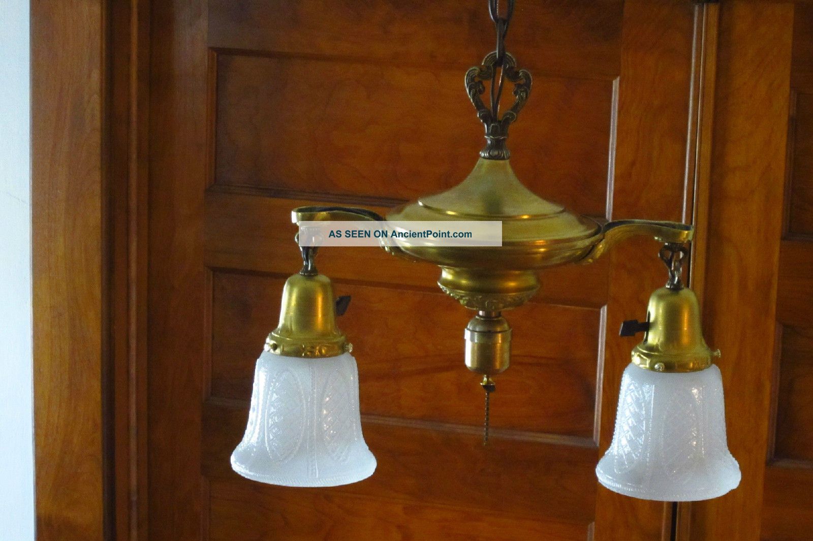 Antique Brass Chandelier Ceiling Light Fixture Chandeliers, Fixtures, Sconces photo
