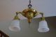 Antique Brass Chandelier Ceiling Light Fixture Chandeliers, Fixtures, Sconces photo 3