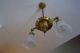 Antique Brass Chandelier Ceiling Light Fixture Chandeliers, Fixtures, Sconces photo 5