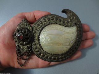 Top Price Antique Ottoman Silver Alloy Belt Buckle - Macedonian - Half - Rare photo