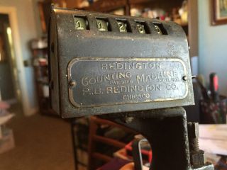 Redington Counting Machine,  Chicago,  Oct 13,  1908,  With Mounting Bracket. photo