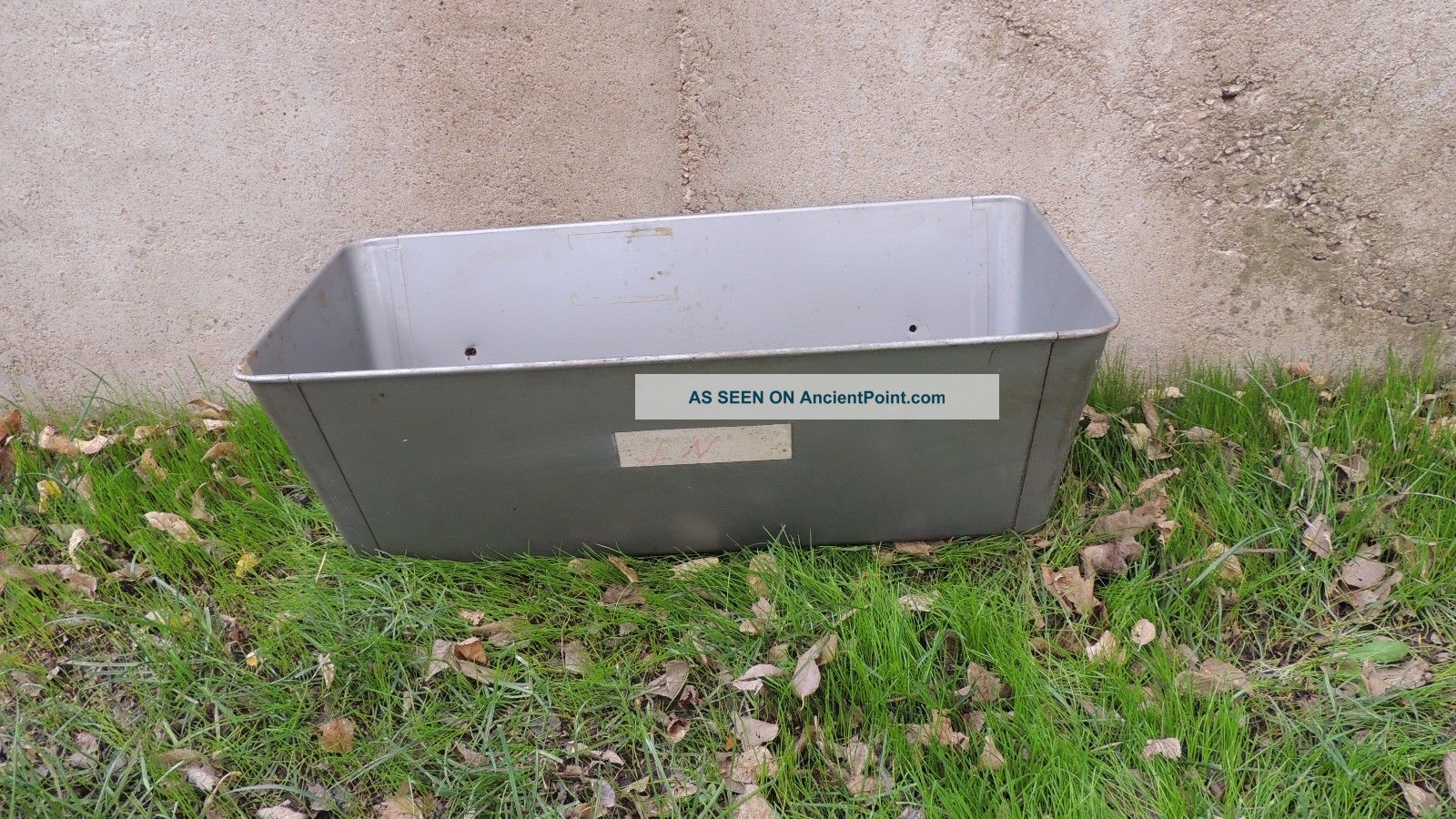 Industrial Mid Century Modern Steam Punk Metal Container Planter Gray Mid-Century Modernism photo