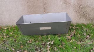 Industrial Mid Century Modern Steam Punk Metal Container Planter Gray photo