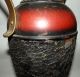 Antique Old French Spelter Garnet Red Egyptian Mummy Vase Phoenician Scarab Urn Victorian photo 10