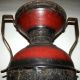 Antique Old French Spelter Garnet Red Egyptian Mummy Vase Phoenician Scarab Urn Victorian photo 1