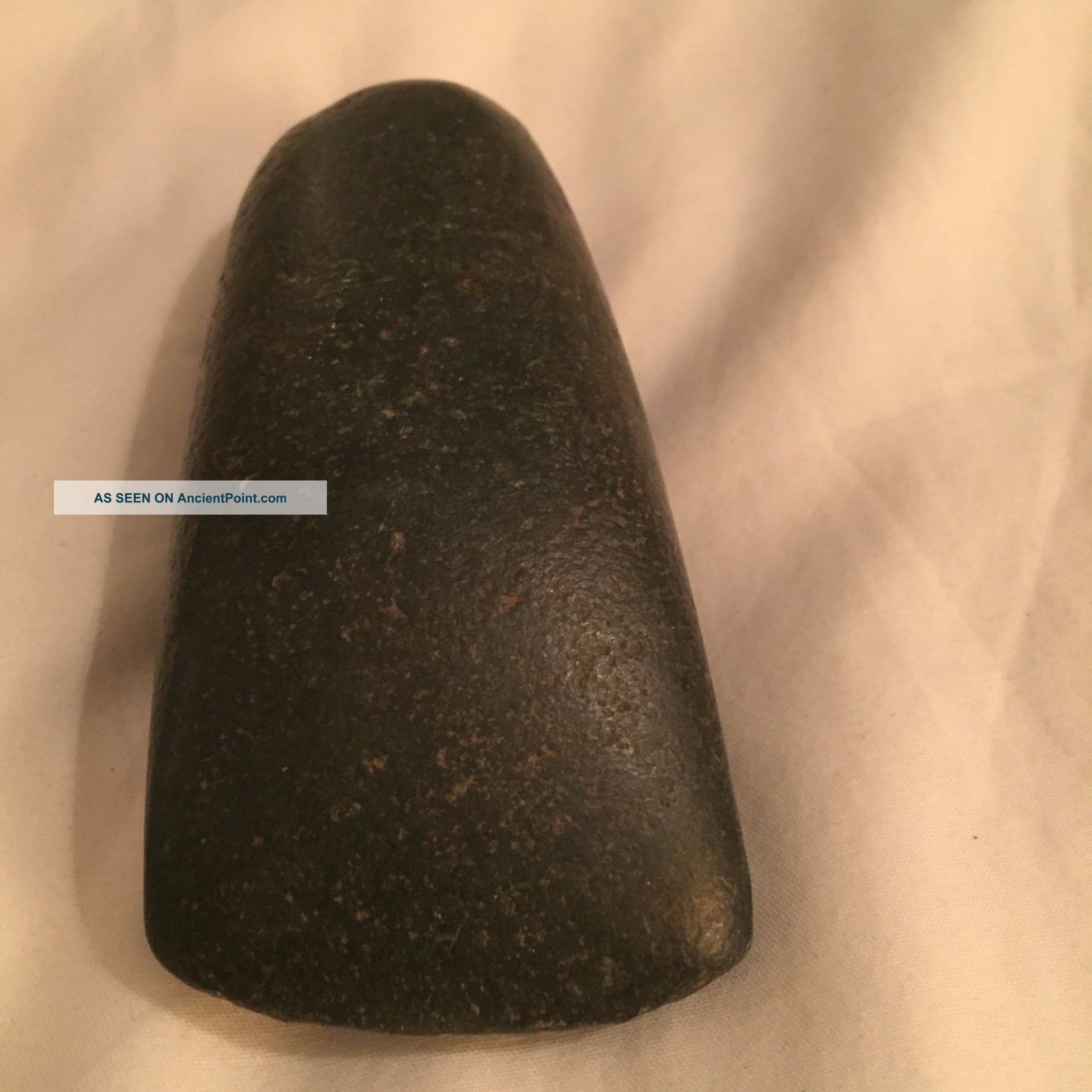 Pre - Columbian Mayan Black Jade / Hardstone Celt/axe Head - 400 - 800 Ad The Americas photo