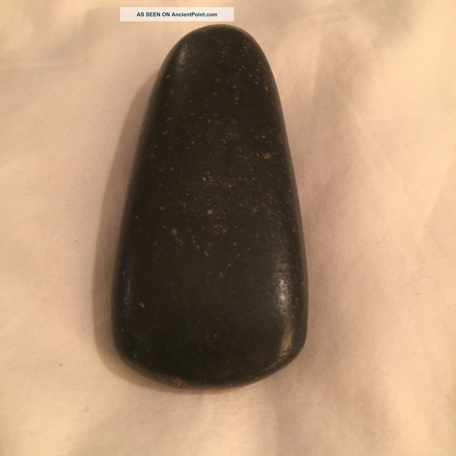 Pre - Columbian Mayan Black Jade / Hardstone Celt/axe Head - 400 - 800 Ad The Americas photo