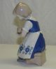 Vintage Old Lippelsdorf East Germany Porcelain Girl W/ Doll Figurine 1877 Crown Figurines photo 3