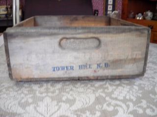 Vintage Antique Wood Rustic Blueberry Crate photo