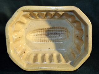 Antique Yellow Ware Pudding Mold photo